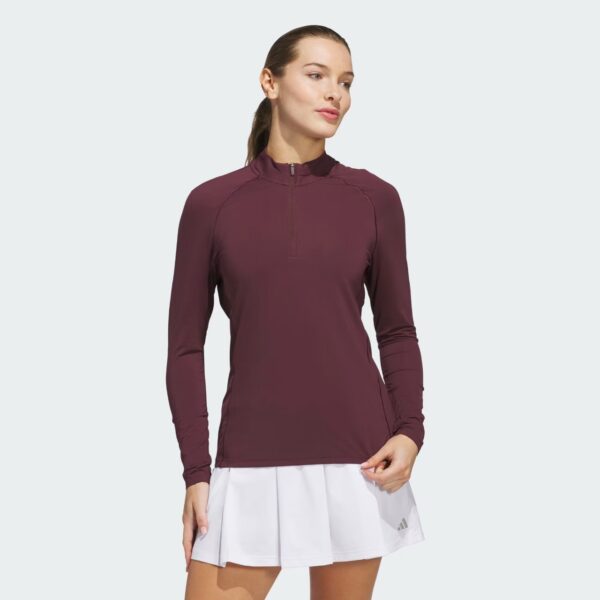 Streetparis  Solid Quarter-Zip Mock Polo Shirt